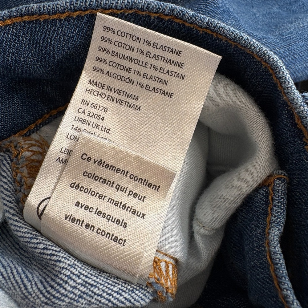Anthropologie Pilcro Bell Bottom Wide Leg Jeans Women Size 25 Blue High Rise - Picture 13 of 13